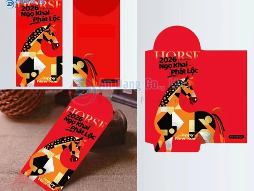 Mẫu 5 - bao lì xì Tết Bính Ngọ 2026 độc lạ