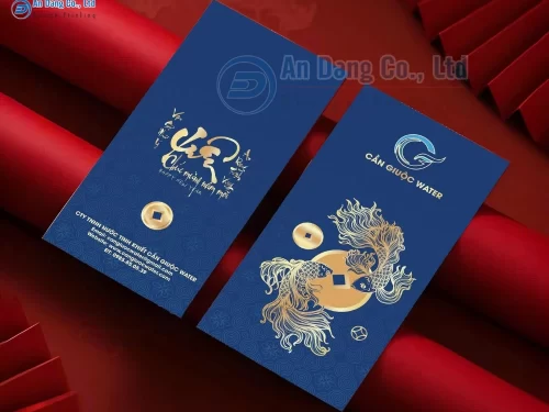 Mẫu 8 - bao lì xì Tết 2026 tinh tế, quý phái cho doanh nghiệp Cần Giuộc Water