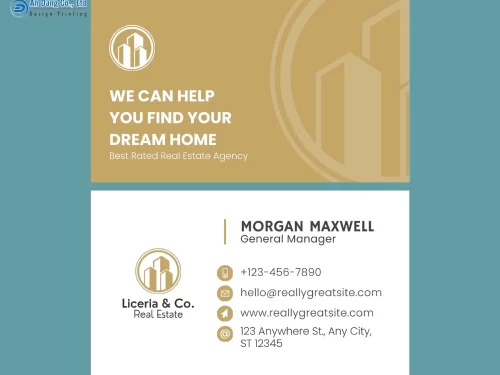 Mẫu 1 - card visit bất động sản chuyên nghiệp