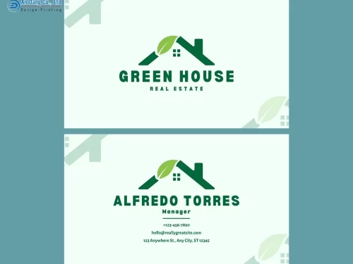 Mẫu 10 - name card bất động sản được phối màu hài hòa