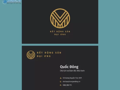 Mẫu 11 - card visit bất động sản Đại Ưng