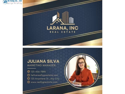 Mẫu 13 - name card bất động sản được ép kim bắt mắt