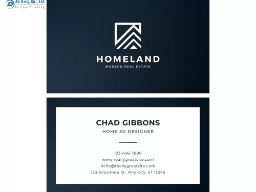 Mẫu 18 - card visit bất động sản có thiết kế đơn giản