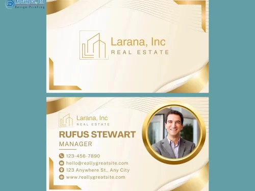 Mẫu 2- name card bất động sản ép kim cao cấp