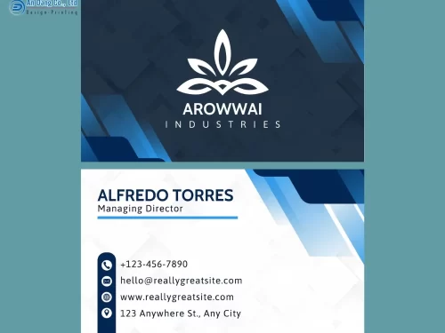 Mẫu 1 - card visit giám đốc cho công ty Arowwai