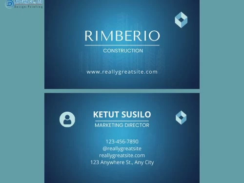 Mẫu 7 - card visit giám đốc marketing cho công ty xây dựng