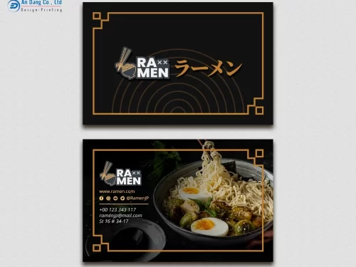 Mẫu 7 - card visit nhà hàng cho tiệm mì Ramen