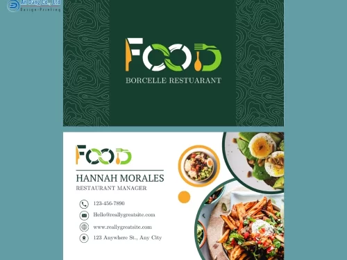 Mẫu 2 - card visit nhà hàng cao cấp