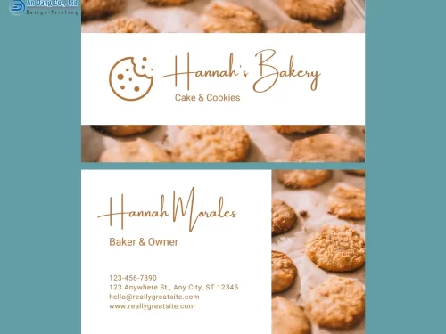 Mẫu 4 - card visit quán ăn cho tiệm bánh