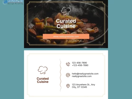 Mẫu 5 - danh thiếp chuyên nghiệp cho nhà hàng ẩm thực