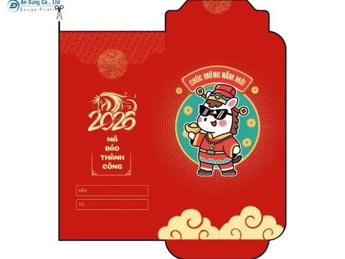 Bao lì xì Tết 2026 phong cách chibi