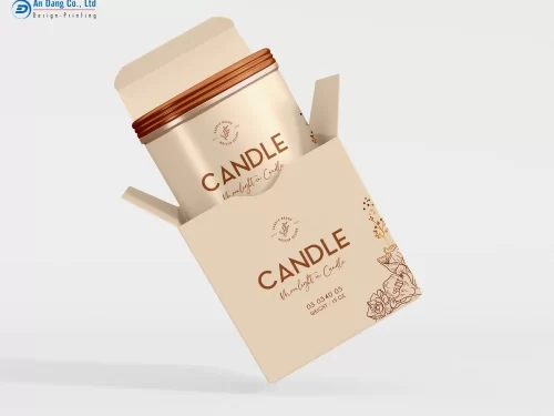 Hộp giấy đựng nến thơm có kích thước đủ lớn để đựng vừa hũ nến