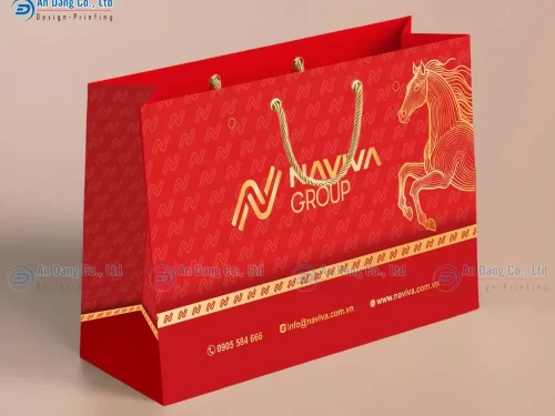 Mẫu túi chúc mừng năm mới cho doanh nghiệp NAVIVA GROUP