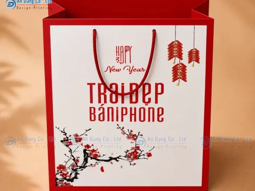 Mẫu túi chúc mừng năm mới cho shop Trai Đẹp Bán IPhone