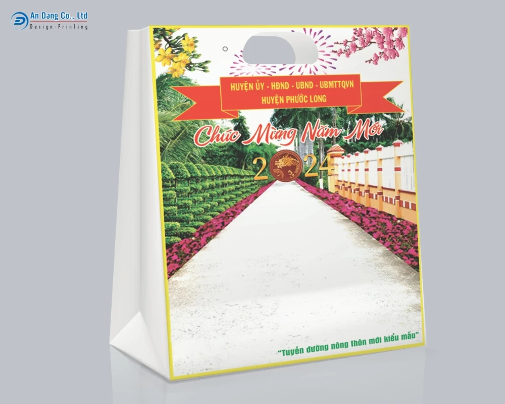 Mẫu túi chúc mừng năm mới cho Huyện Ủy Phước Long