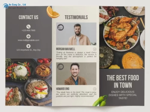 Mẫu brochure hấp dẫn cho quán ăn