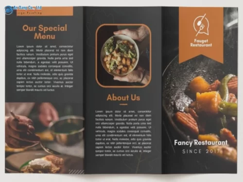 Mẫu brochure nhà hàng chuyên nghiệp
