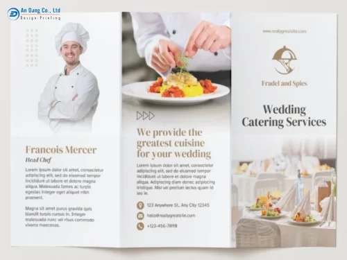 Mẫu brochure ẩm thực tinh tế, chuyên nghiệp