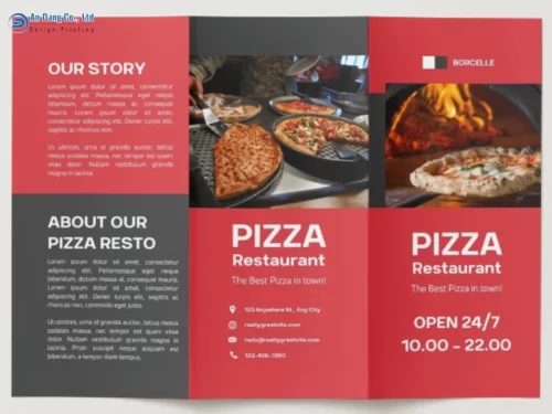 Mẫu brochure quảng cáo cho nhà hàng pizza
