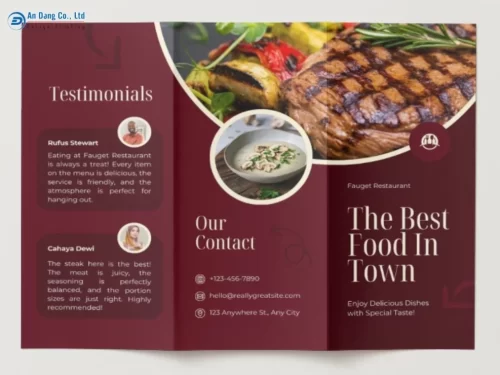 Mẫu brochure nhà hàng cao cấp