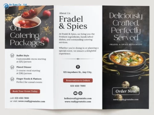 Mẫu brochure ẩm thực chuyên nghiệp
