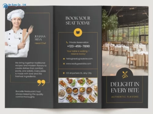 Mẫu brochure ẩm thực sang trọng