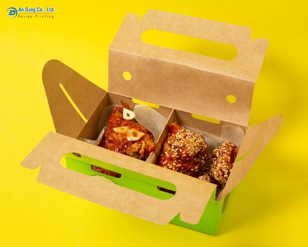 Mẫu hộp take away có 2 ngăn