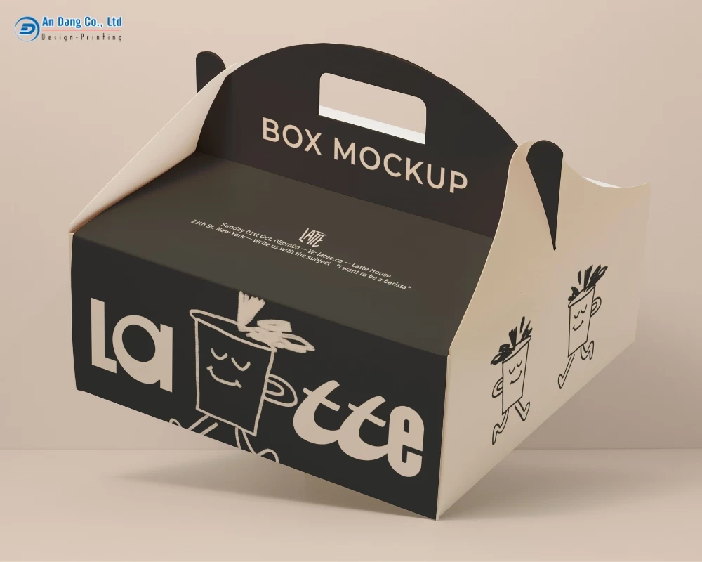 Mẫu hộp take away cho quán nước