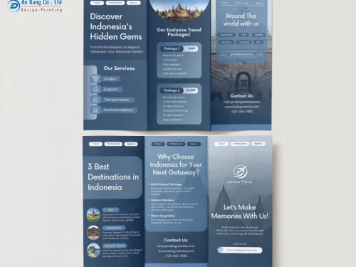 Mẫu brochure quảng bá tour du lịch Indonesia