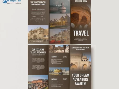 Mẫu brochure du lịch Ấn Độ