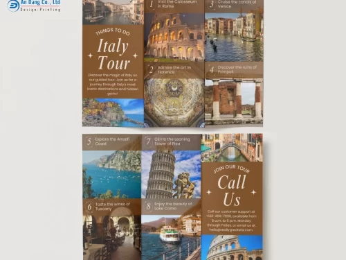 Mẫu brochure cẩm nang du lịch Italy