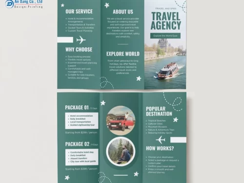 Mẫu brochure du lịch đẹp