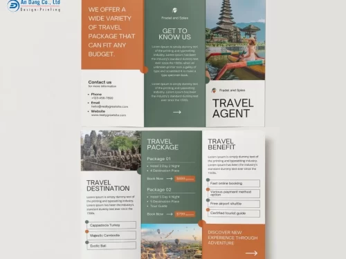 Mẫu brochure quảng bá các tour du lịch châu Á