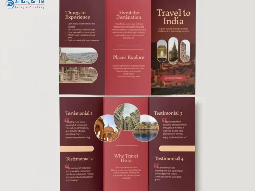 Mẫu brochure cẩm nang du lịch Ấn Độ