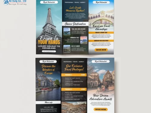 Mẫu brochure quảng bá tour du lịch châu Âu