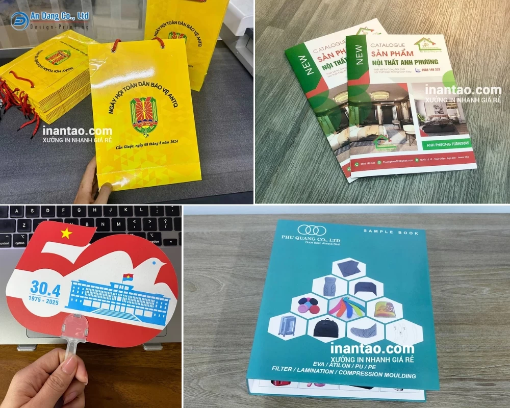 Một số mẫu ấn phẩm của công ty in ấn quảng cáo An Tạo