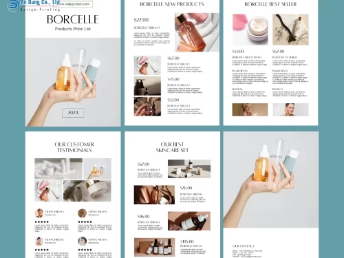 Mẫu catalogue thanh lịch cho brand mỹ phẩm