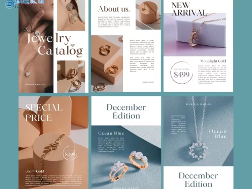 Mẫu catalogue trang sức được thiết kế ấn tượng