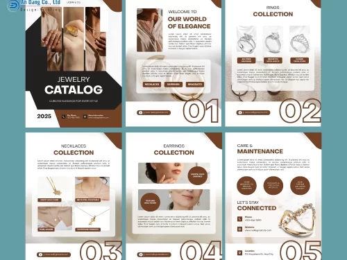 Mẫu catalogue trang sức có cung cấp đầy đủ thông tin cần thiết