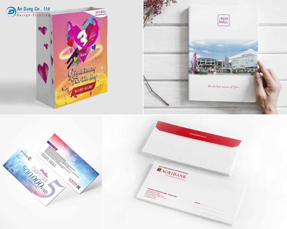 Một số mẫu ấn phẩm của công ty in ấn quảng cáo Hoàng Hà