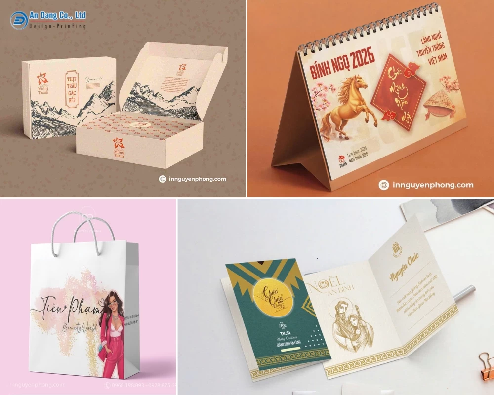 Một số mẫu ấn phẩm của công ty in ấn quảng cáo Nguyên Phong