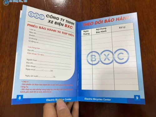 Sổ bảo hành được in bằng công nghệ in Offset