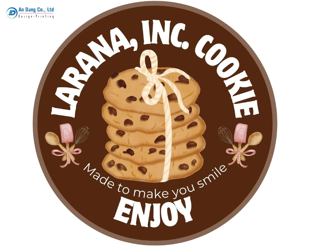 Mẫu tem tròn dán hộp bánh quy