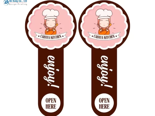 Mẫu tem dán hộp đồ ăn cho nhà hàng