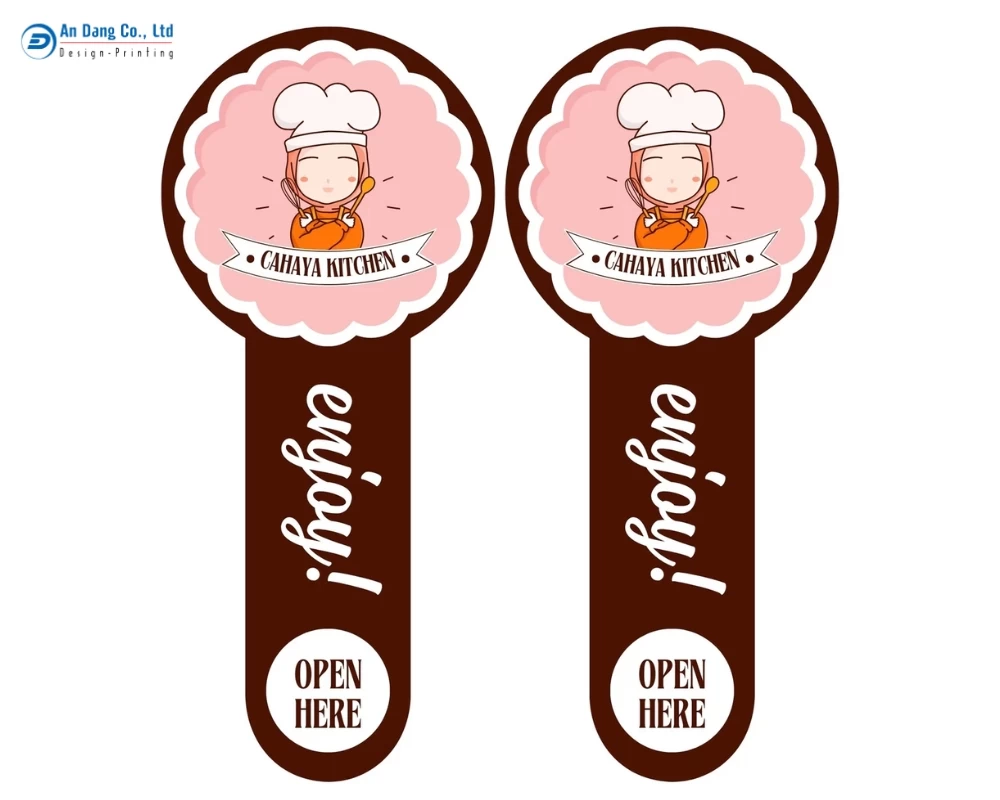 Mẫu tem dán hộp đồ ăn cho nhà hàng