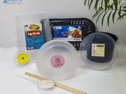 Mẫu tem giấy dán hộp nhựa đựng đồ ăn