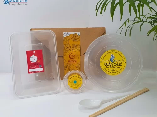 Mẫu tem nhãn dán hộp đồ ăn đẹp