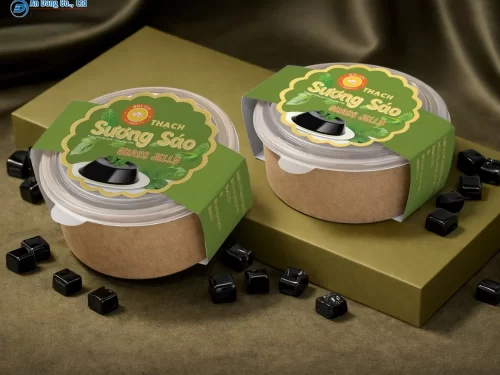 Mẫu tem dán hộp đồ ăn