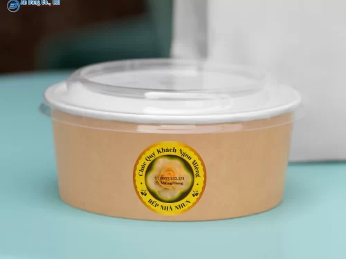 Mẫu tem tròn dán hộp cơm