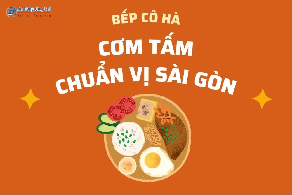 Mẫu tem dán hộp cơm tấm